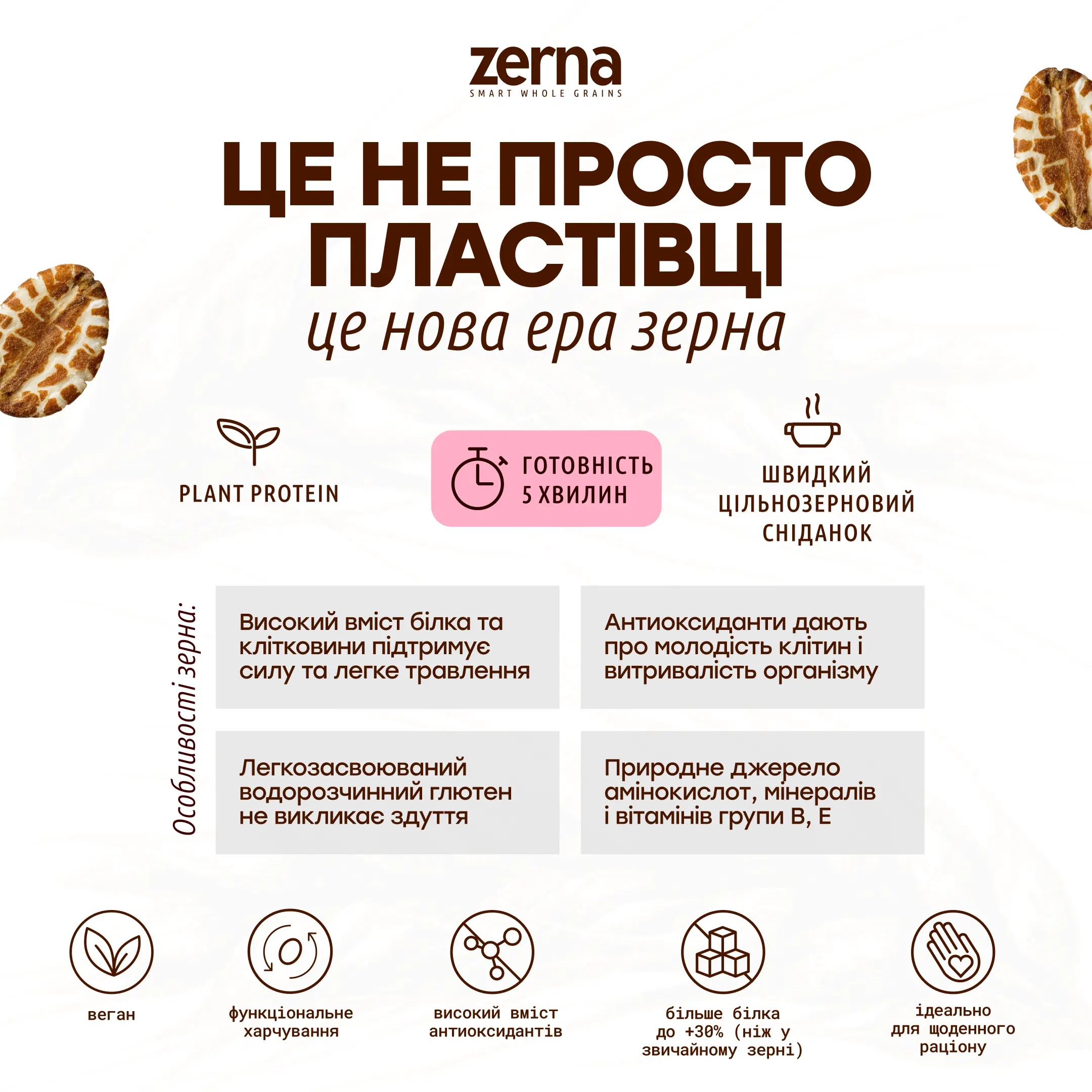 Мікс пластівців з плющенної чорнозерної спельти та ячменю <span class="gram">350 г </span> - Зображення 6